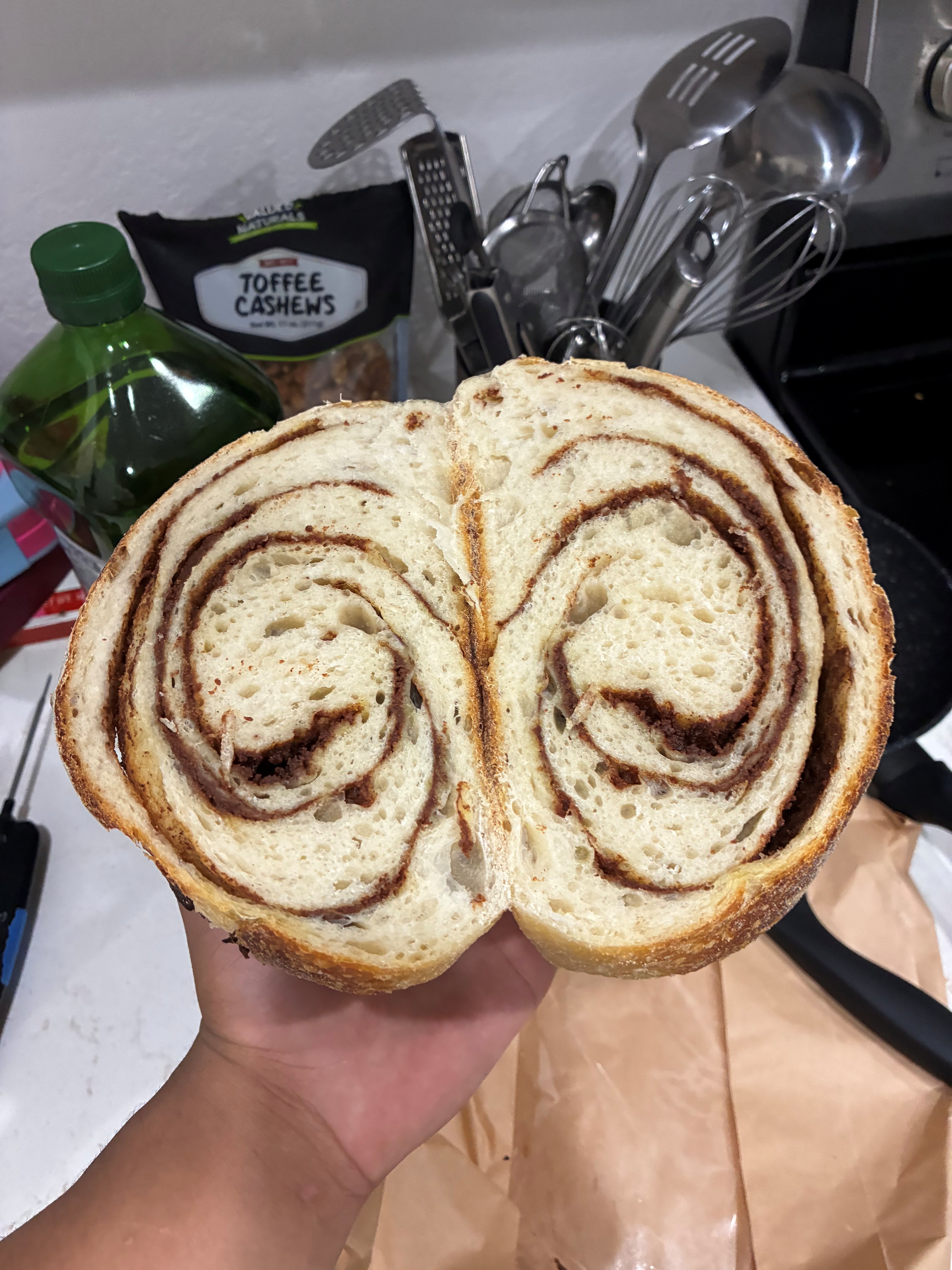 Cinnamon sugar swirl interior